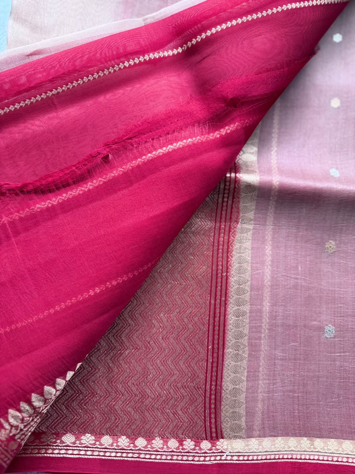 Beige Pure Kora Organza Saree 109