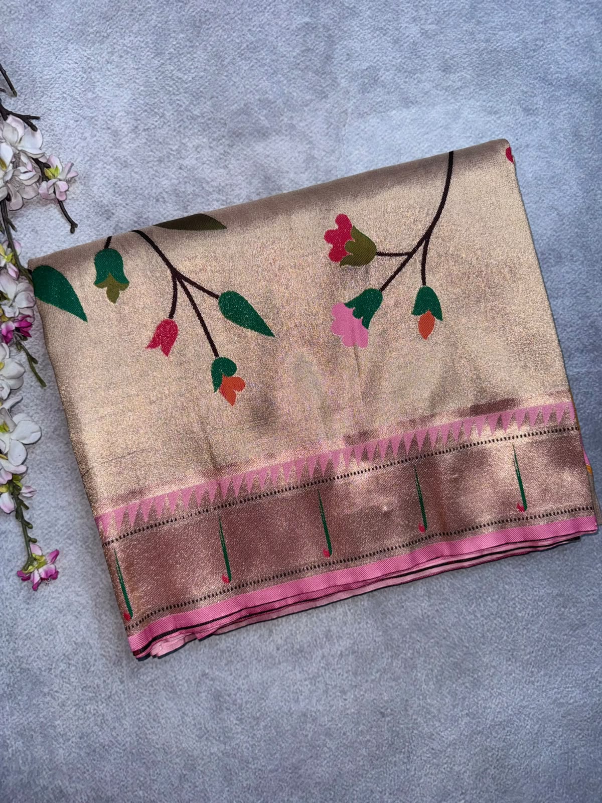 Golden Paithani Saree 109