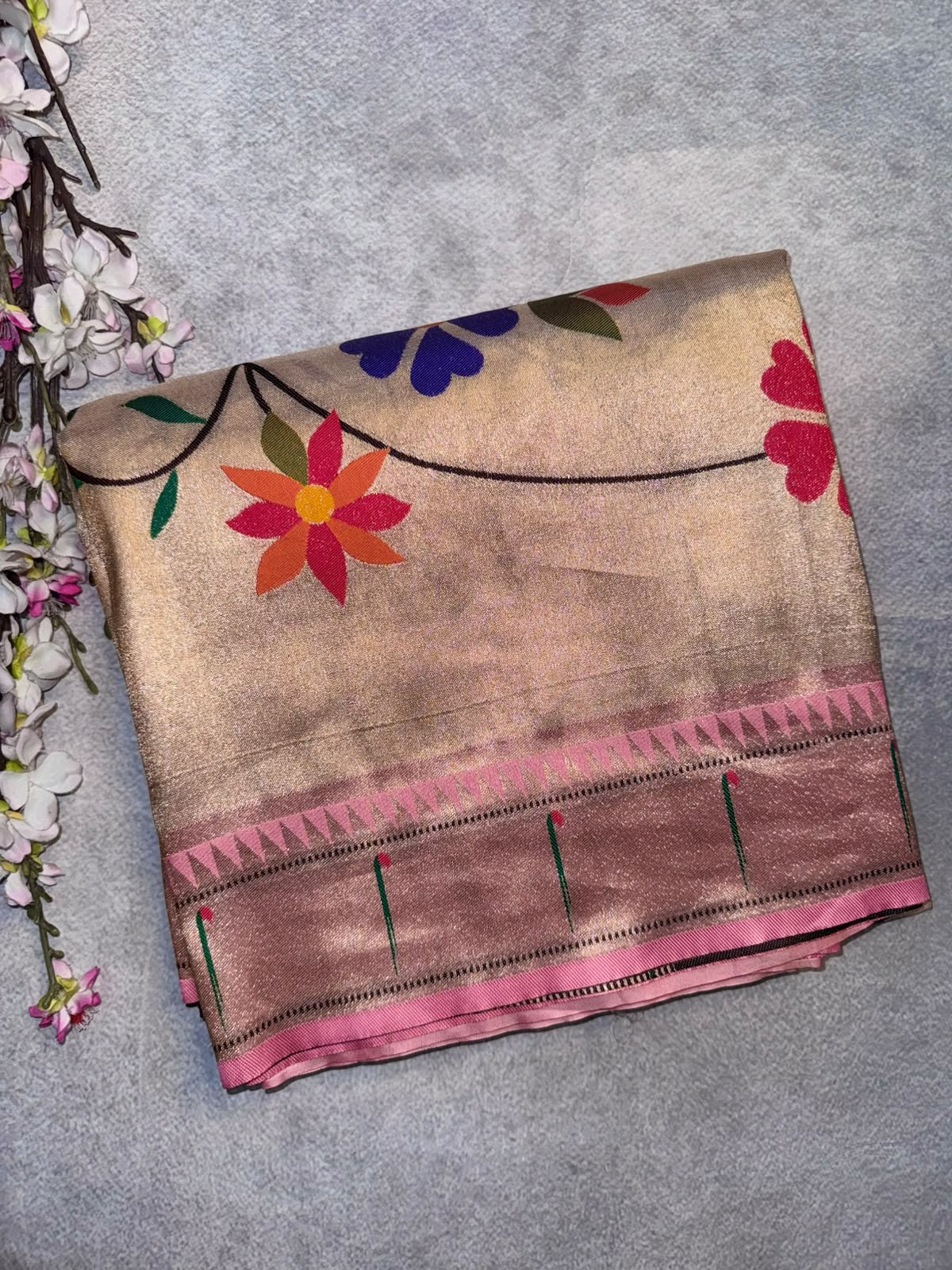Golden Paithani Saree 109