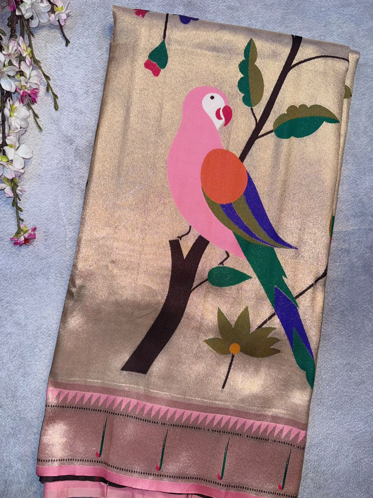 Golden Paithani Saree 109
