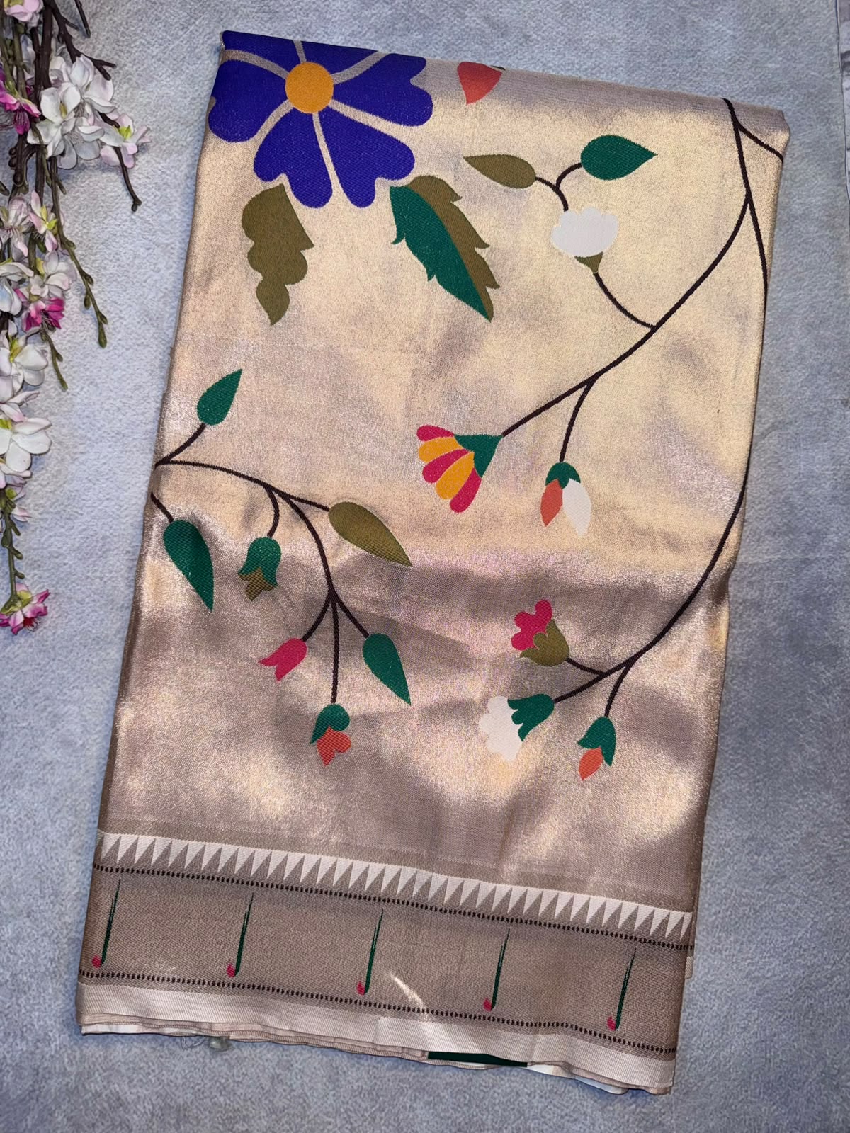 Golden Paithani Saree 109