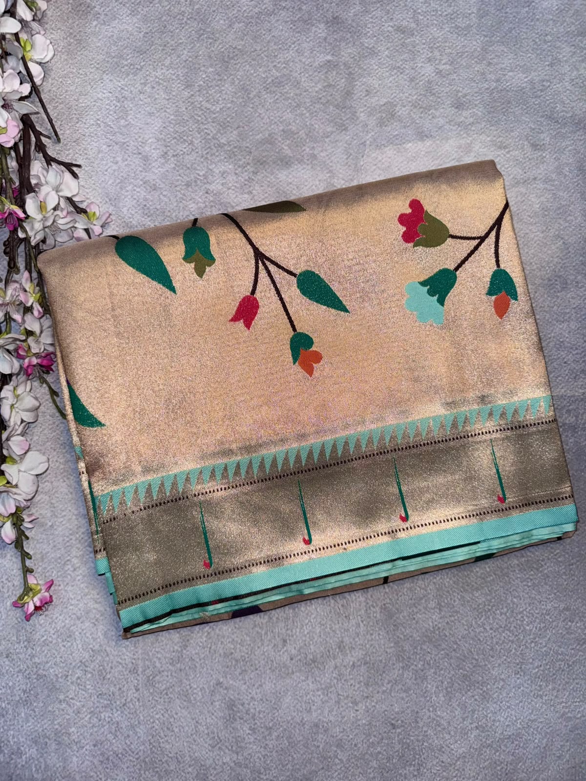 Golden Paithani Saree 109