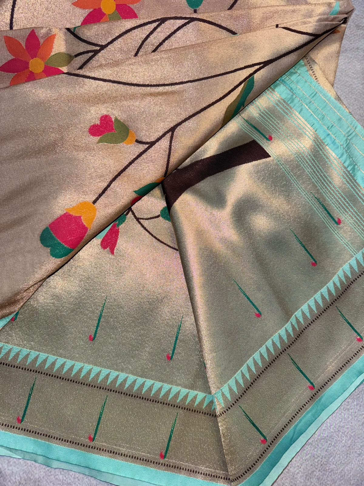 Golden Paithani Saree 109