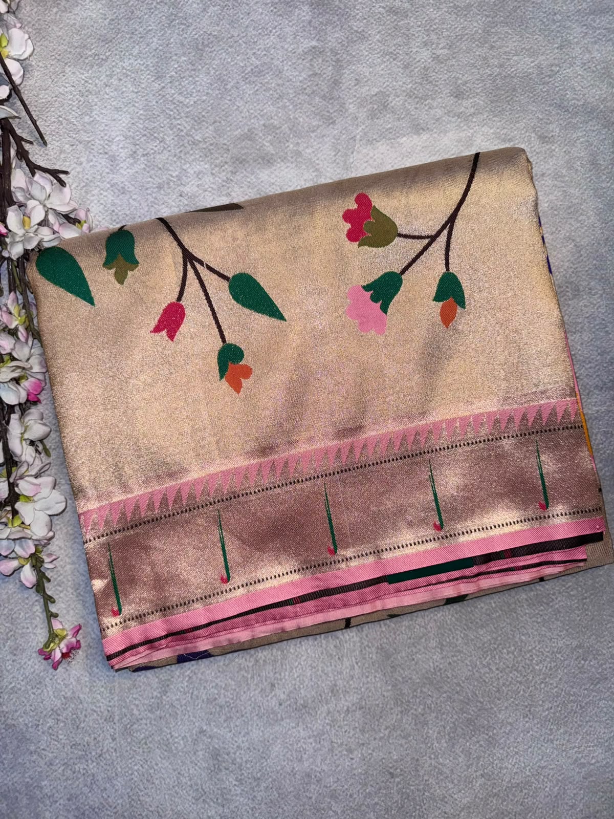 Golden Paithani Saree 109