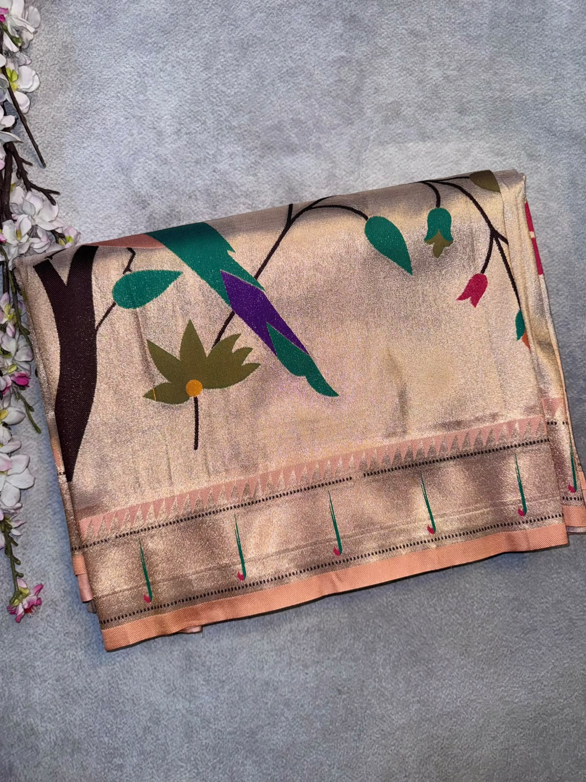 Golden Paithani Saree 109