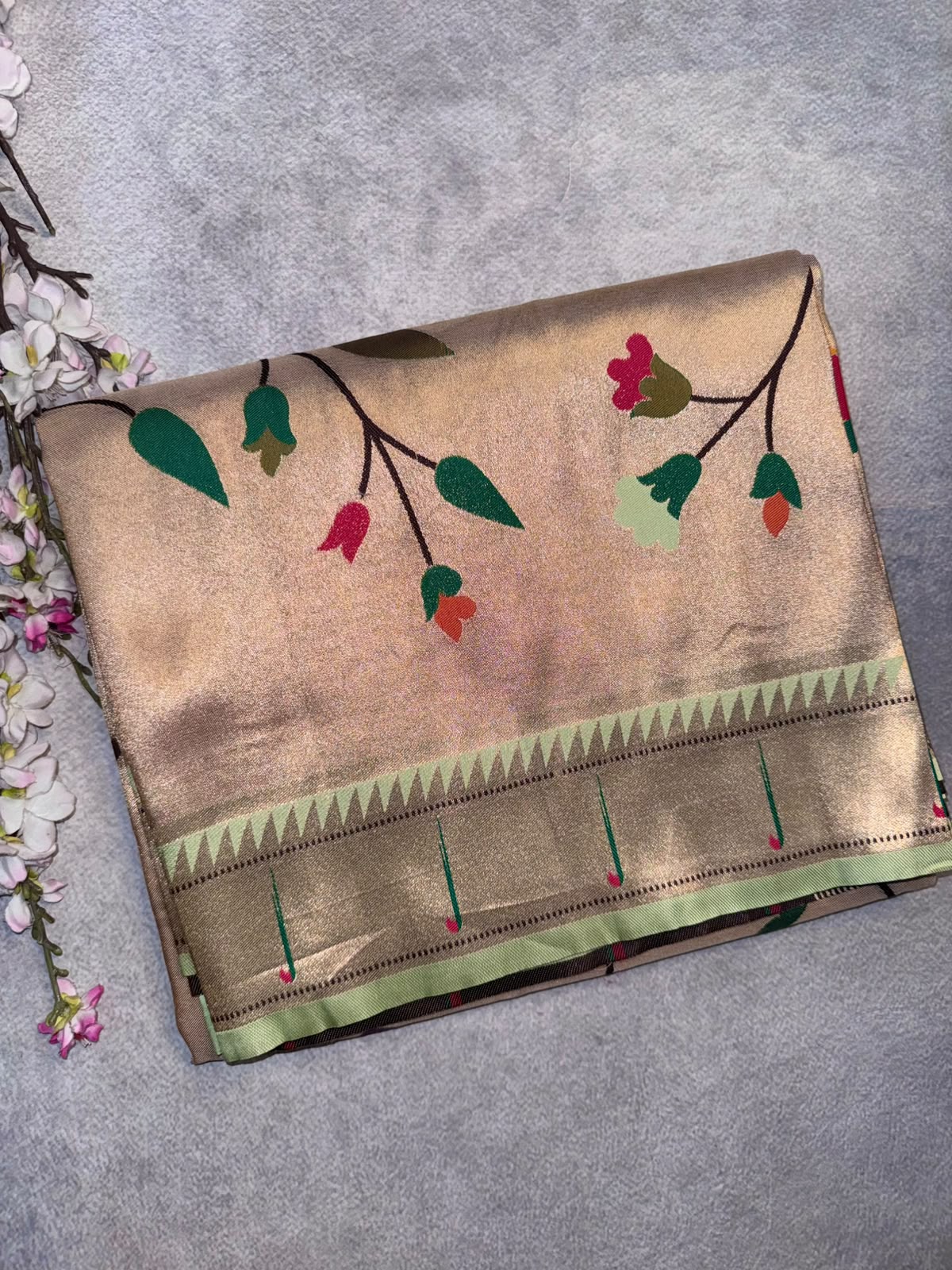 Golden Paithani Saree 109
