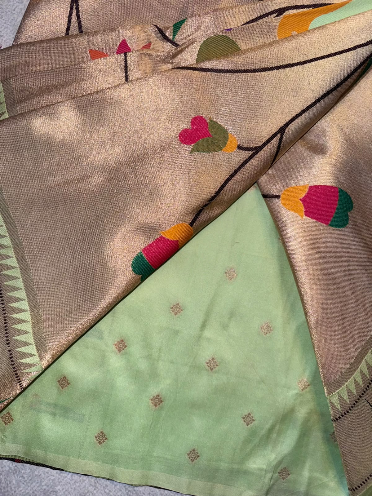 Golden Paithani Saree 109