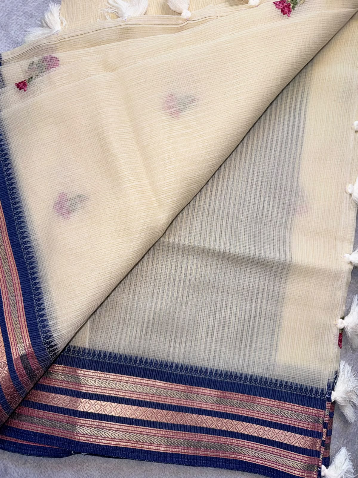 Cream Manipuri Kota Saree 109