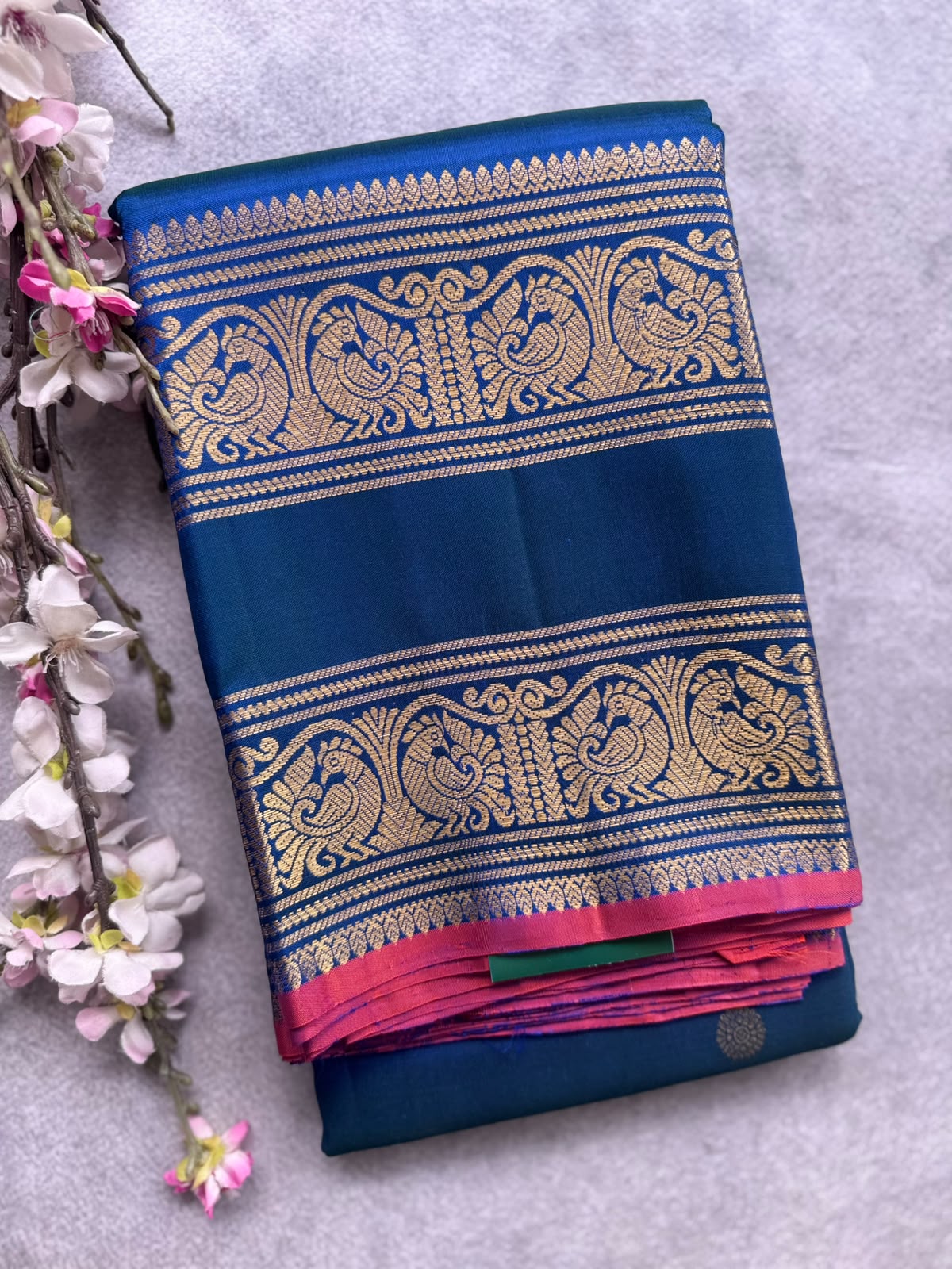 Blue Handloom Pure Kanchi Saree (Swara)