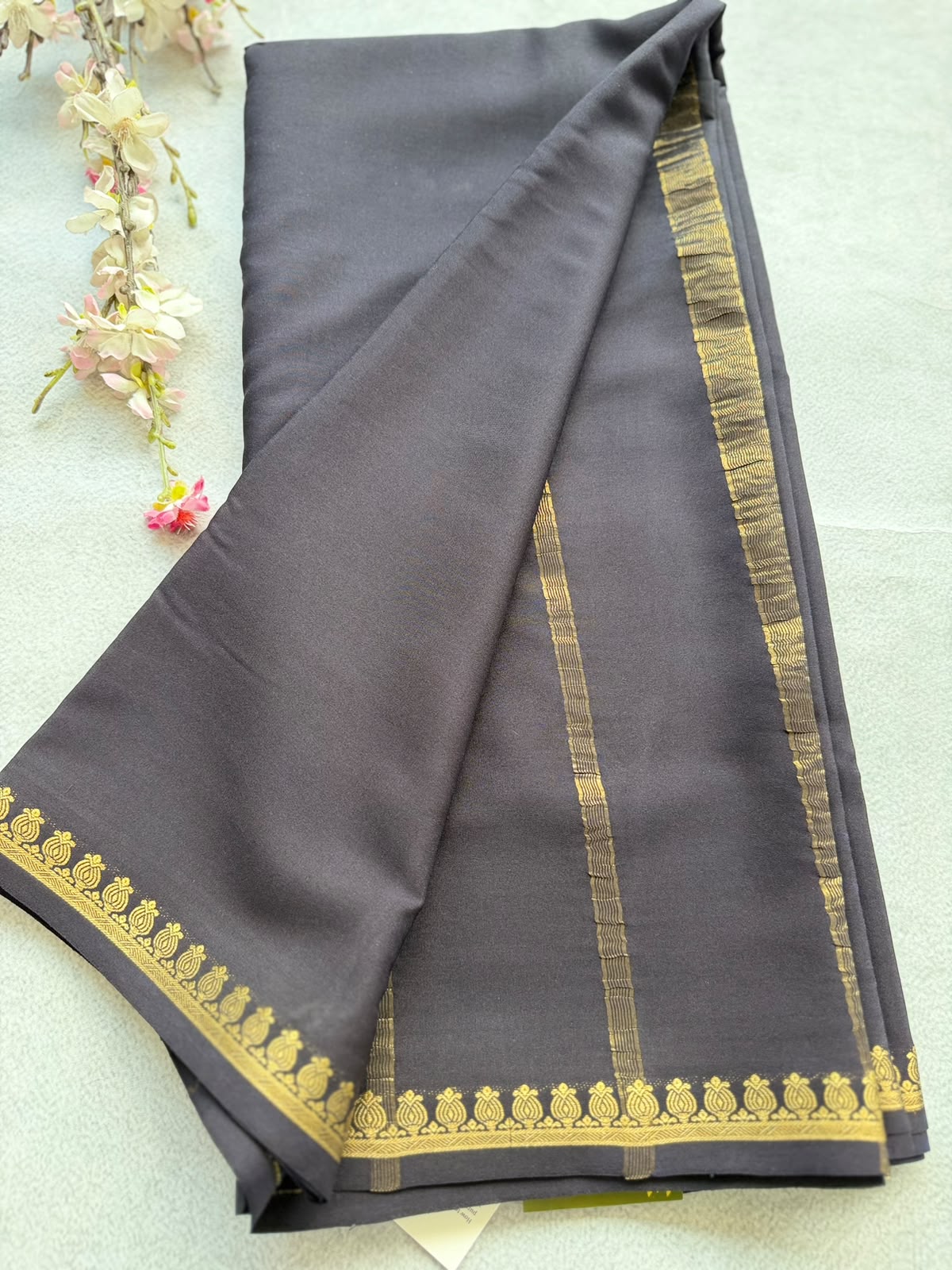 Blue Pure Zari Mysore Silk Saree 4G (Swara)