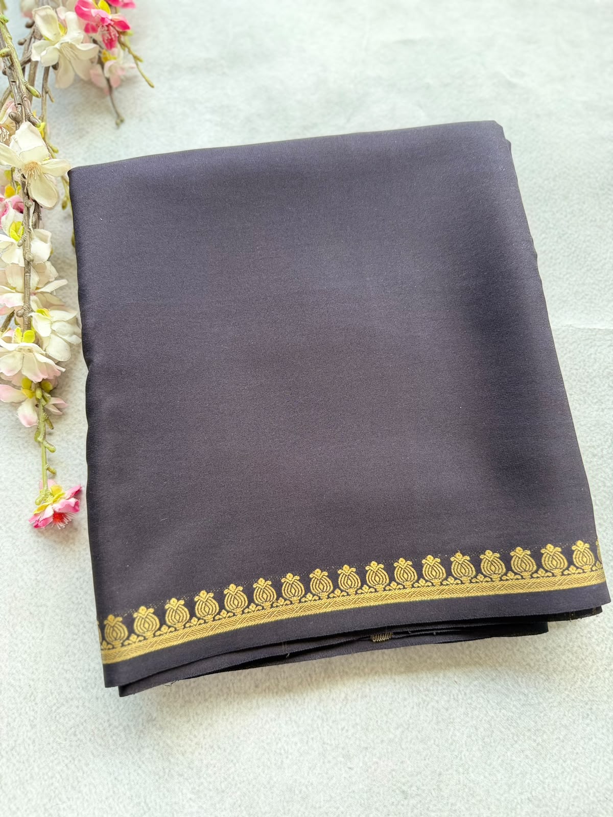 Blue Pure Zari Mysore Silk Saree 4G (Swara)