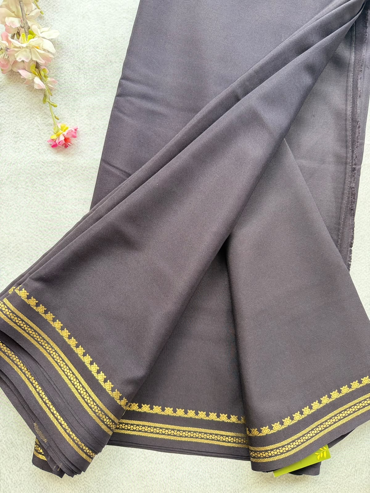 Black Pure Zari Mysore Silk Saree 4G (Swara)