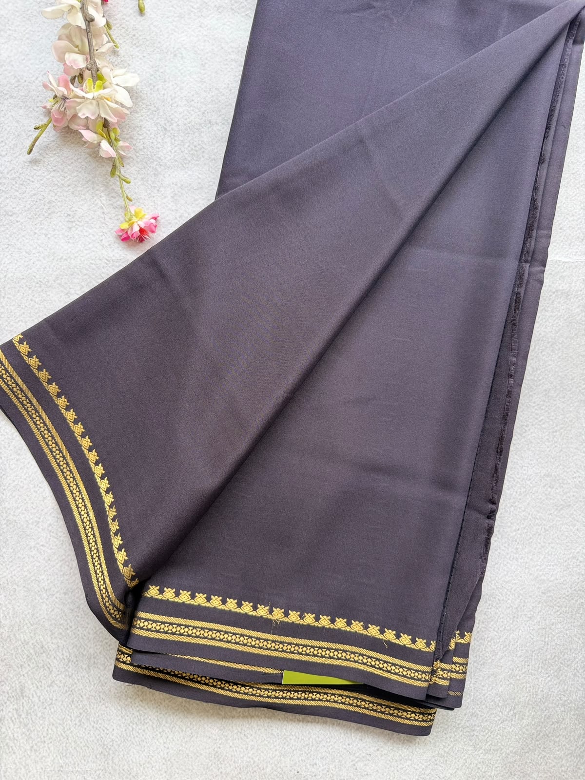 Black Pure Zari Mysore Silk Saree 4G (Swara)