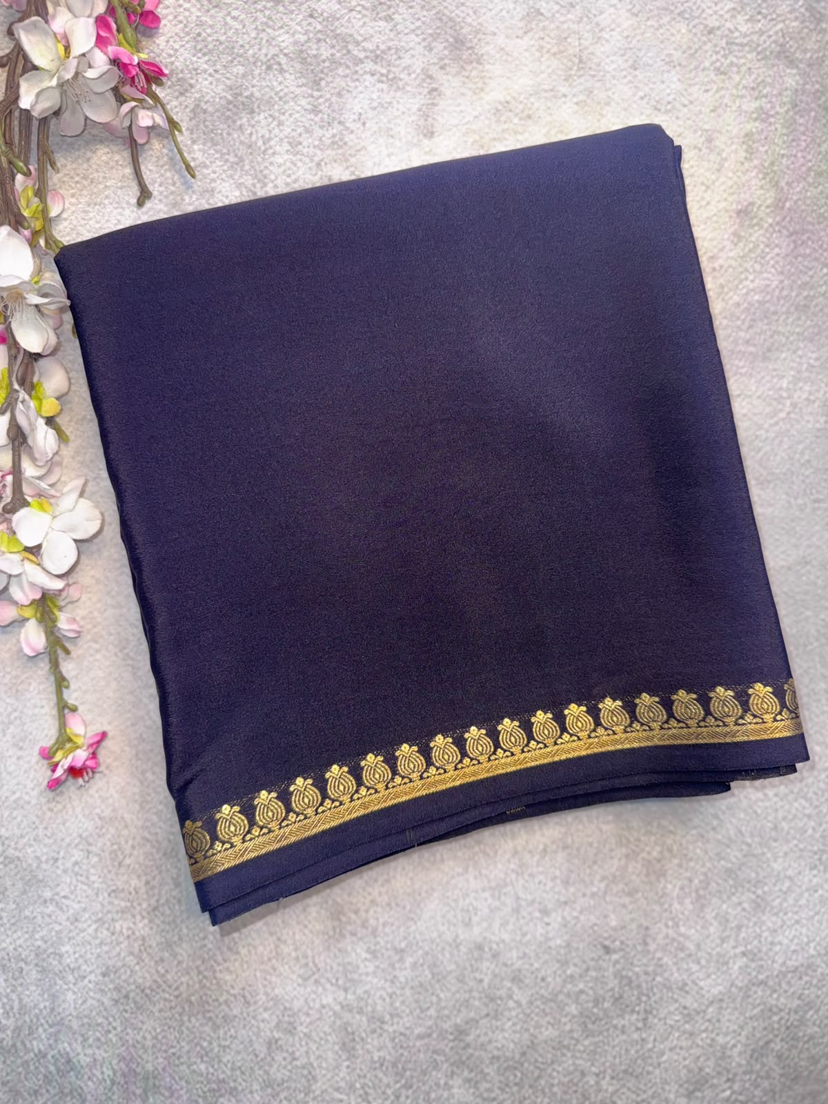 Blue Pure Zari Mysore Silk Saree 4G (Swara)