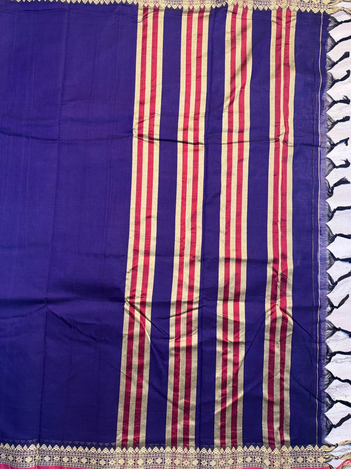 Navy Blue Narayanpet Cotton Saree 109