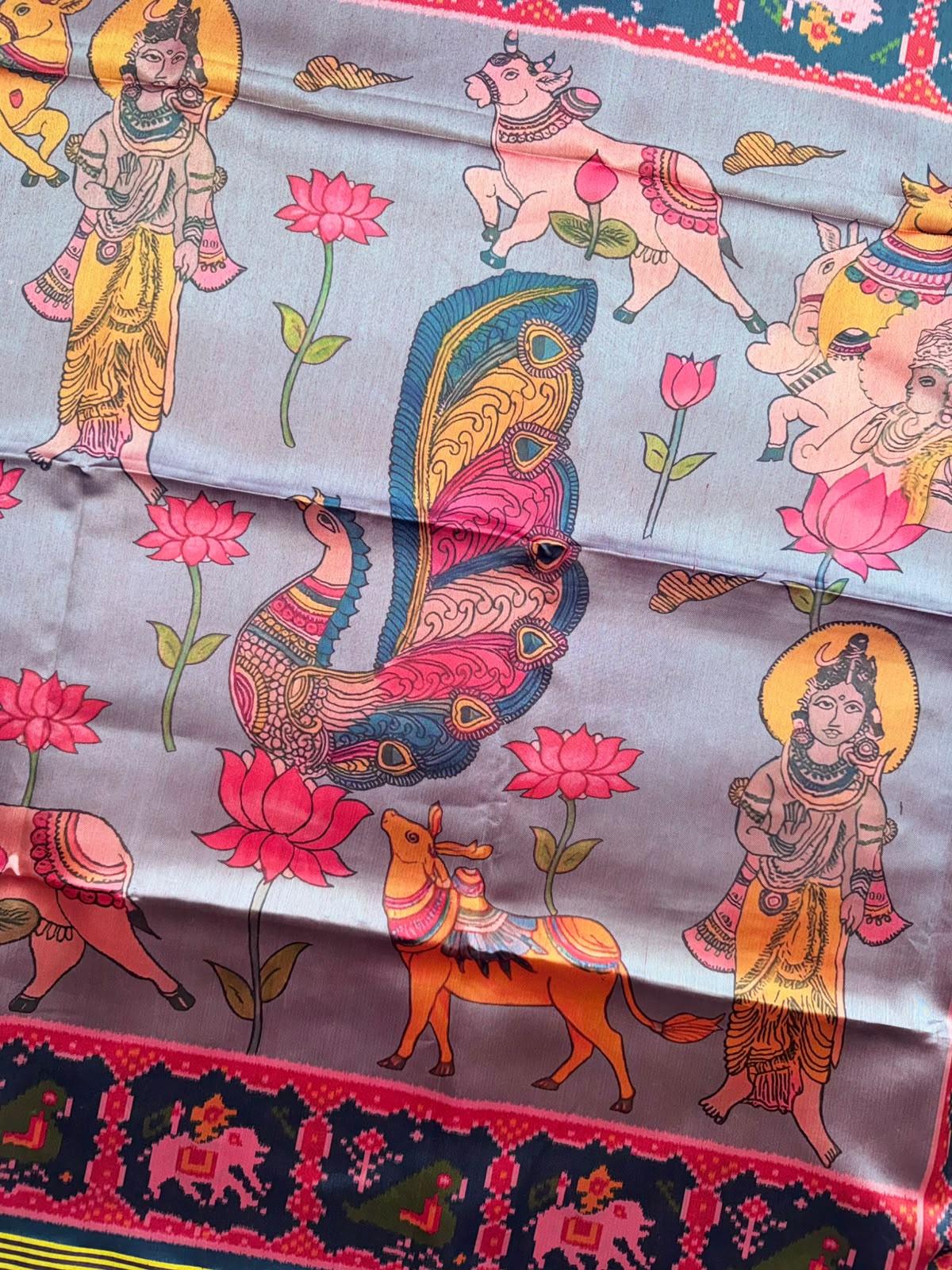 Blue Semi Patola Saree 109