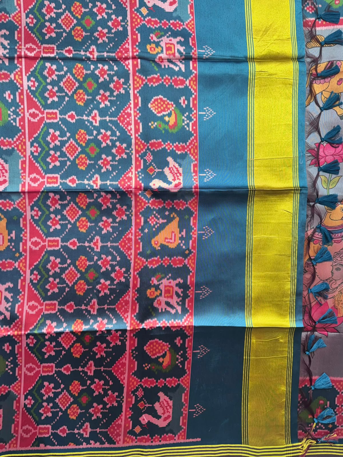 Blue Semi Patola Saree 109