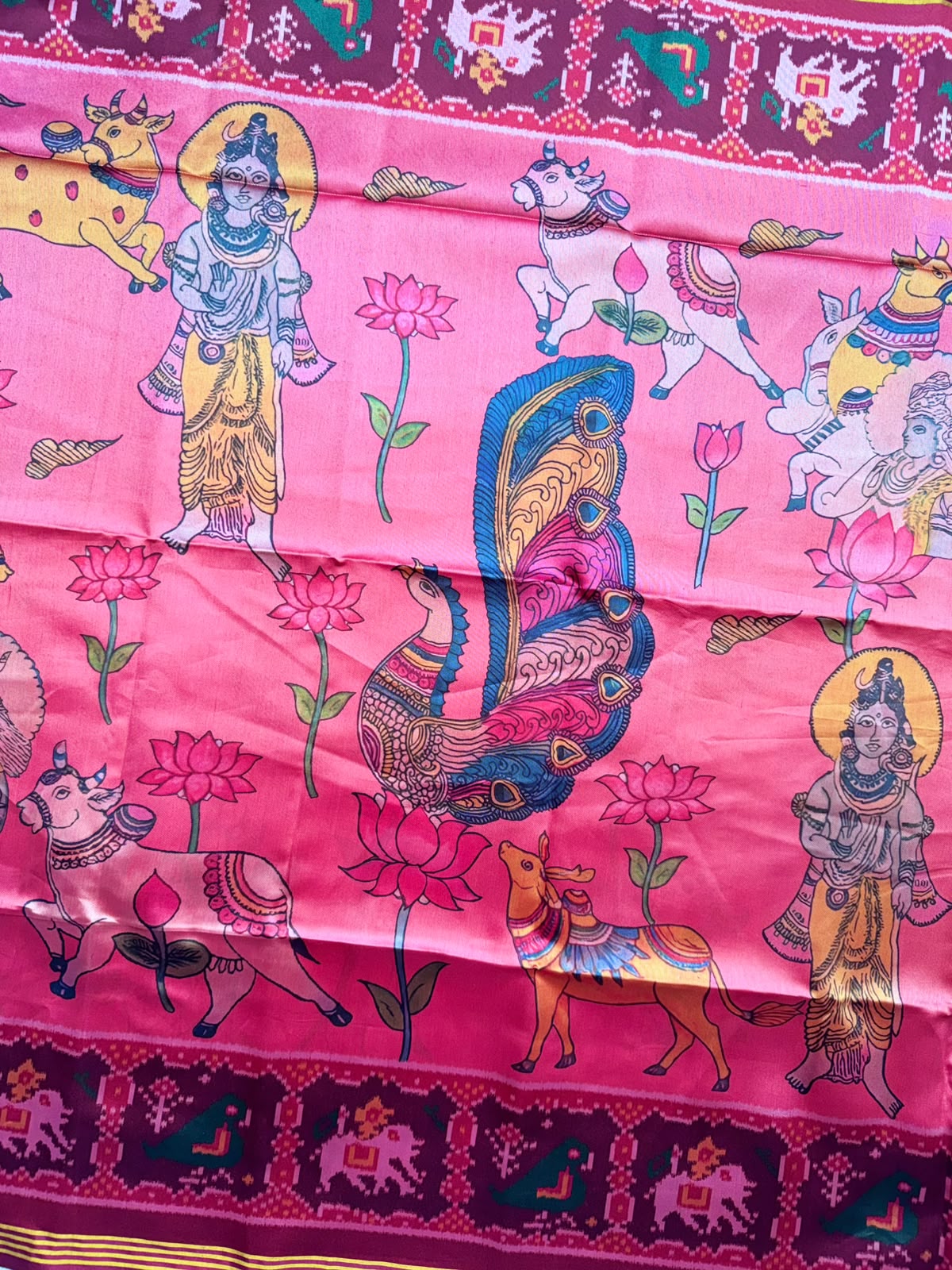 Red Semi Patola Saree 109