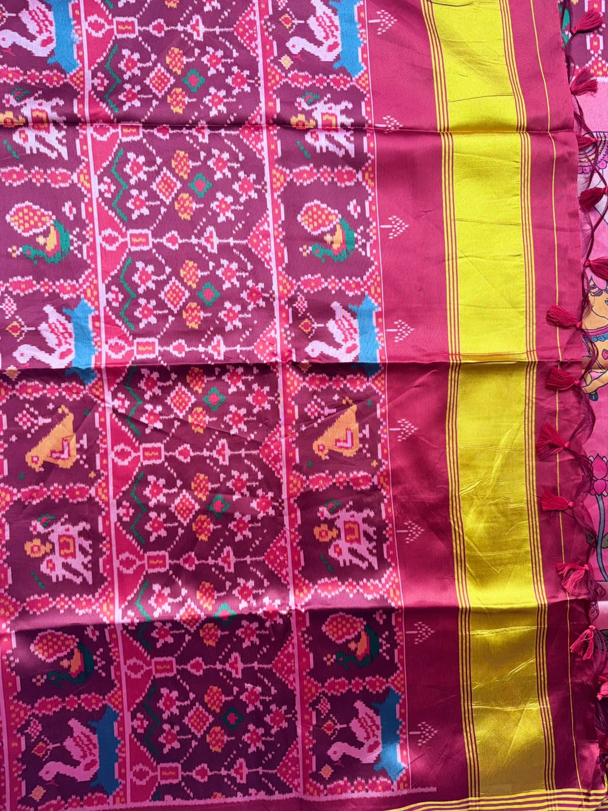 Red Semi Patola Saree 109