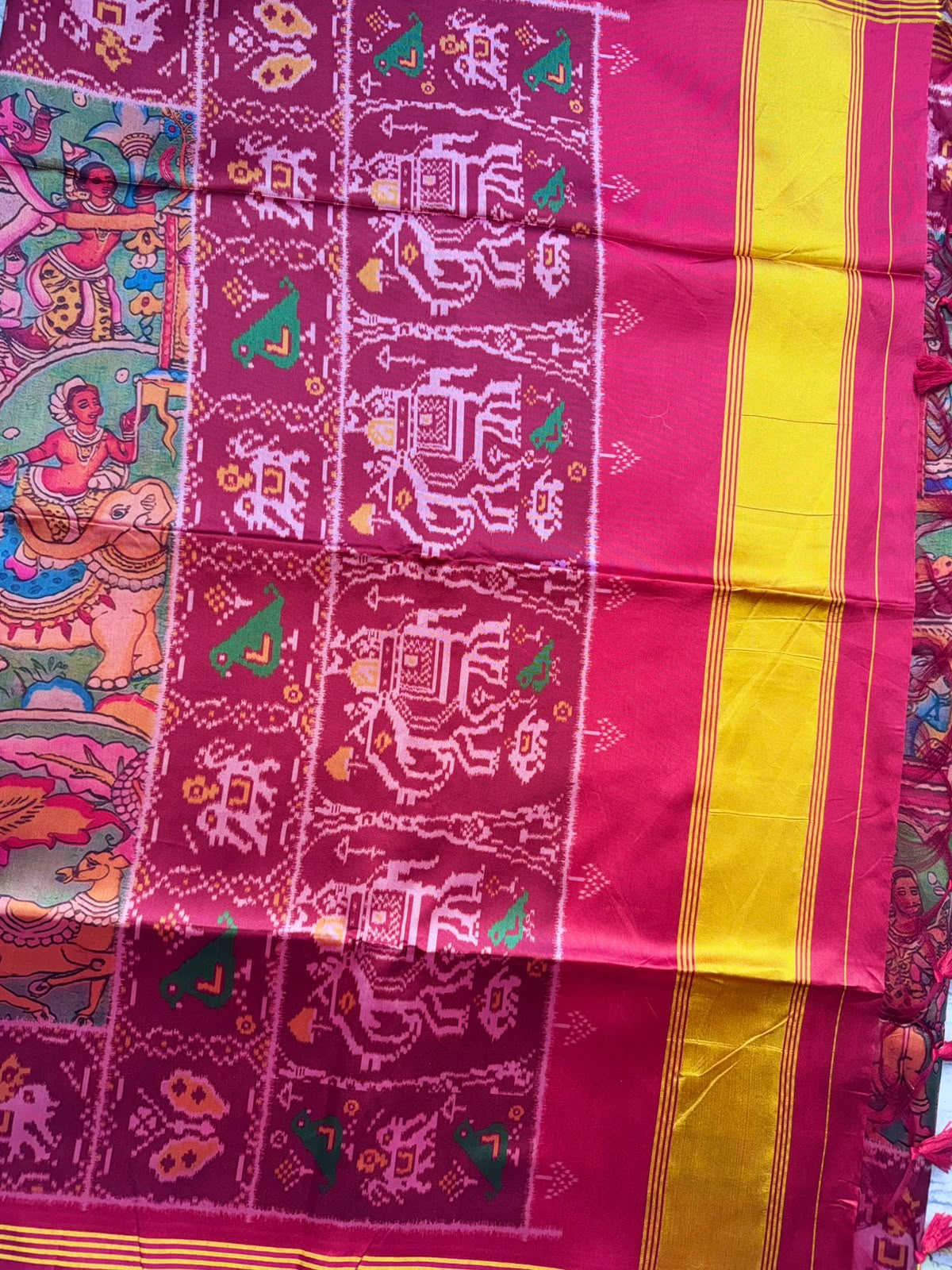 Red Semi Patola Saree 109