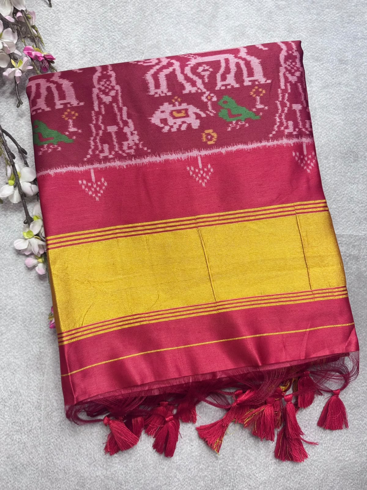 Red Semi Patola Saree 109