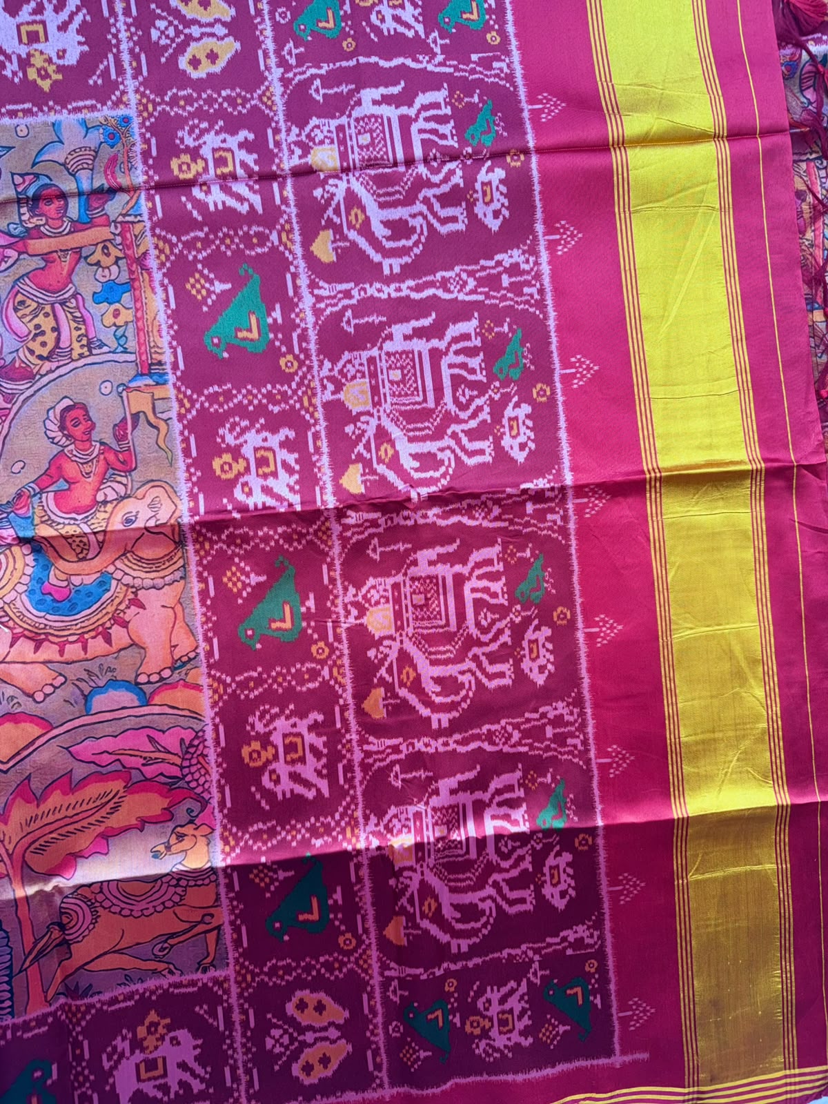 Red Semi Patola Saree 109