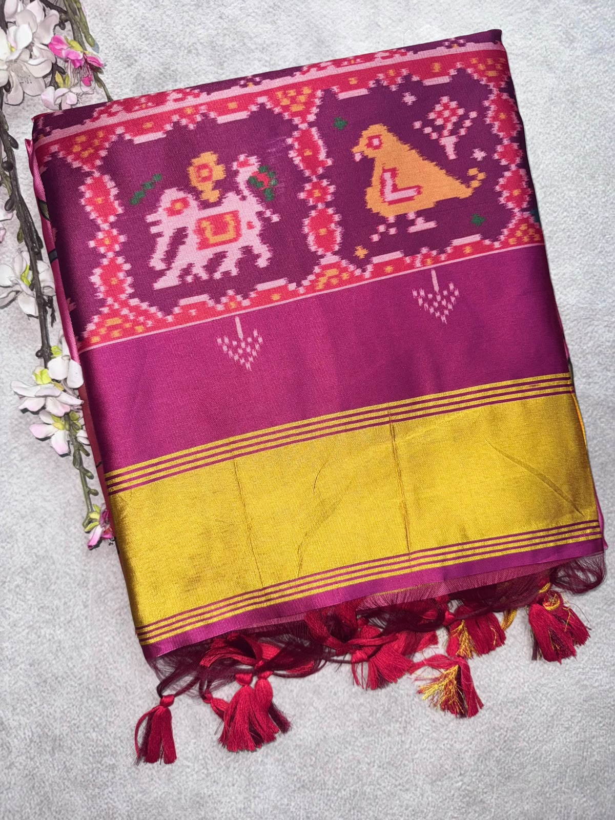 Pink Semi Patola Saree 109