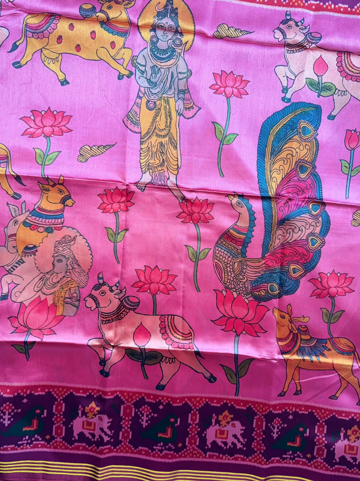 Pink Semi Patola Saree 109