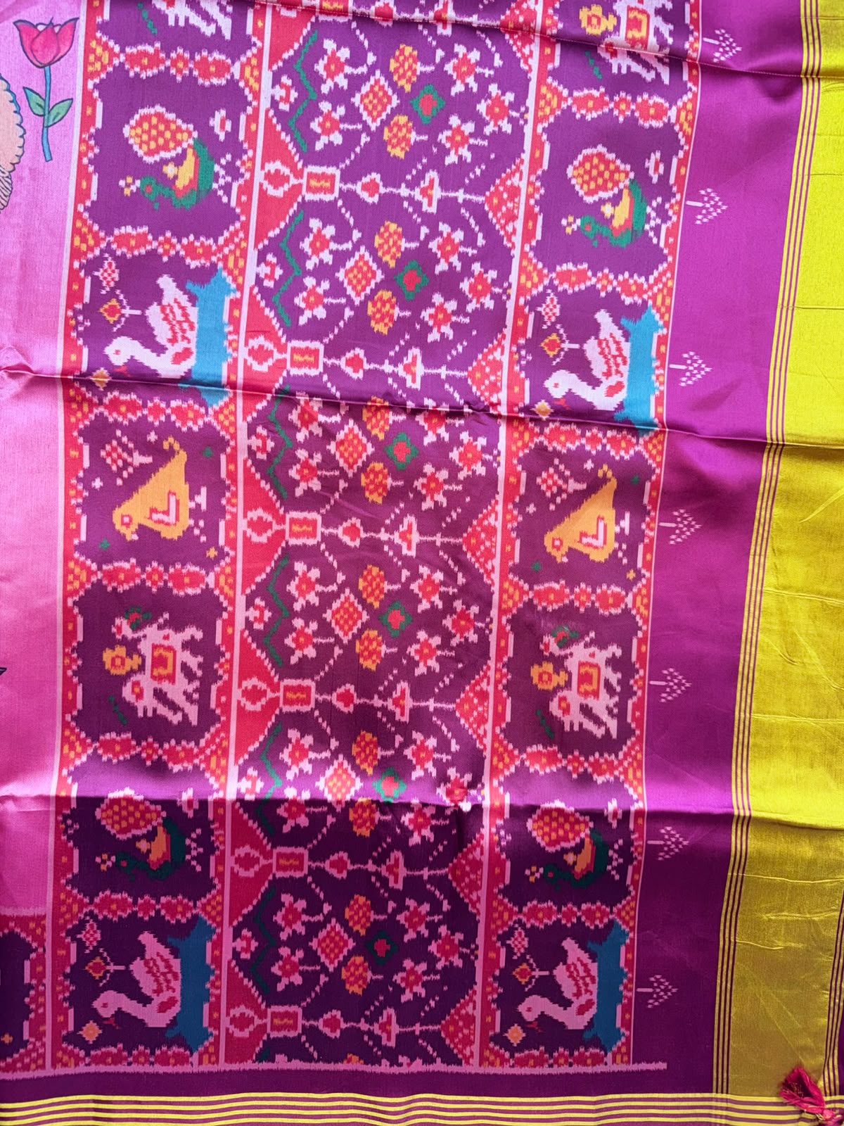 Pink Semi Patola Saree 109