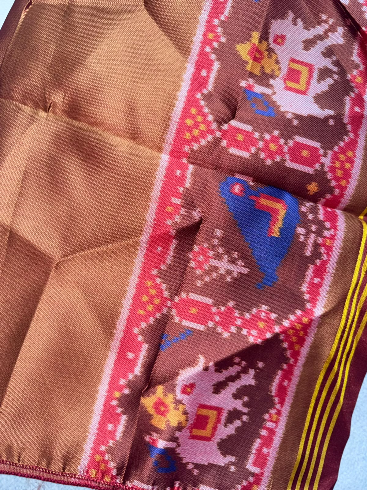 Mustard Semi Patola Saree 109
