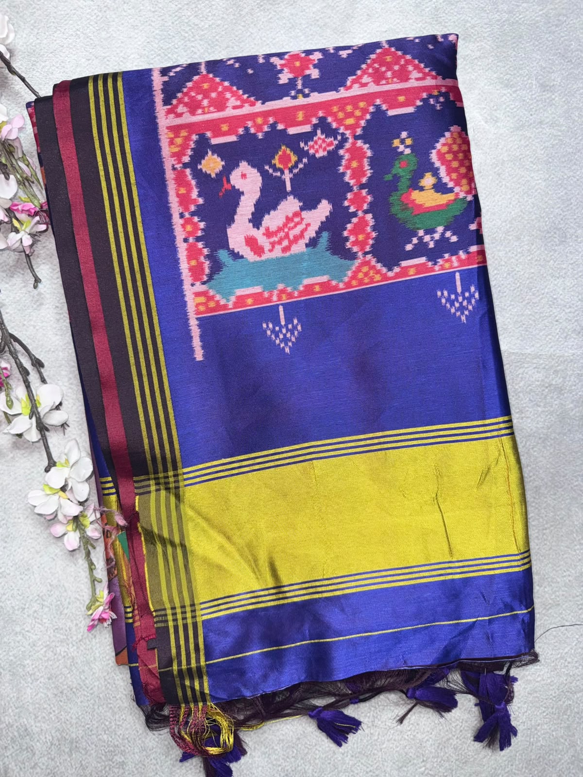 Lavender Semi Patola Saree 109