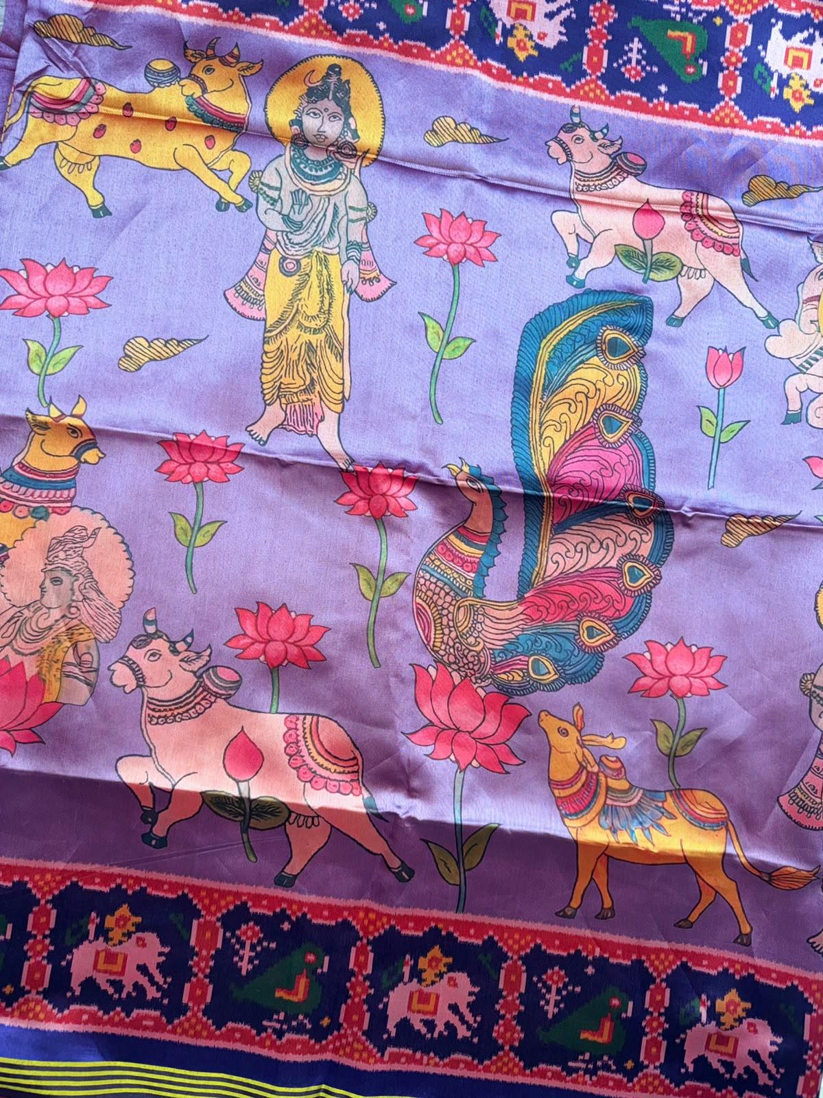 Lavender Semi Patola Saree 109