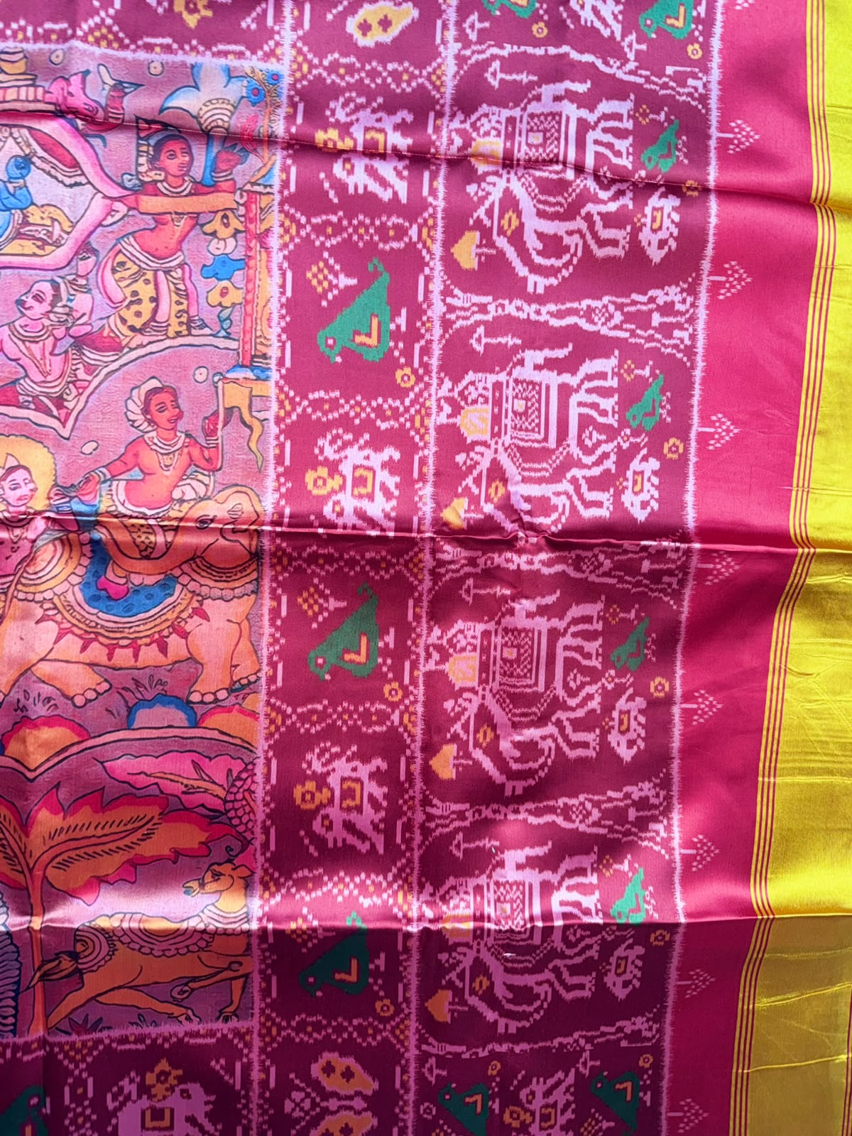 Red Semi Patola Saree 109