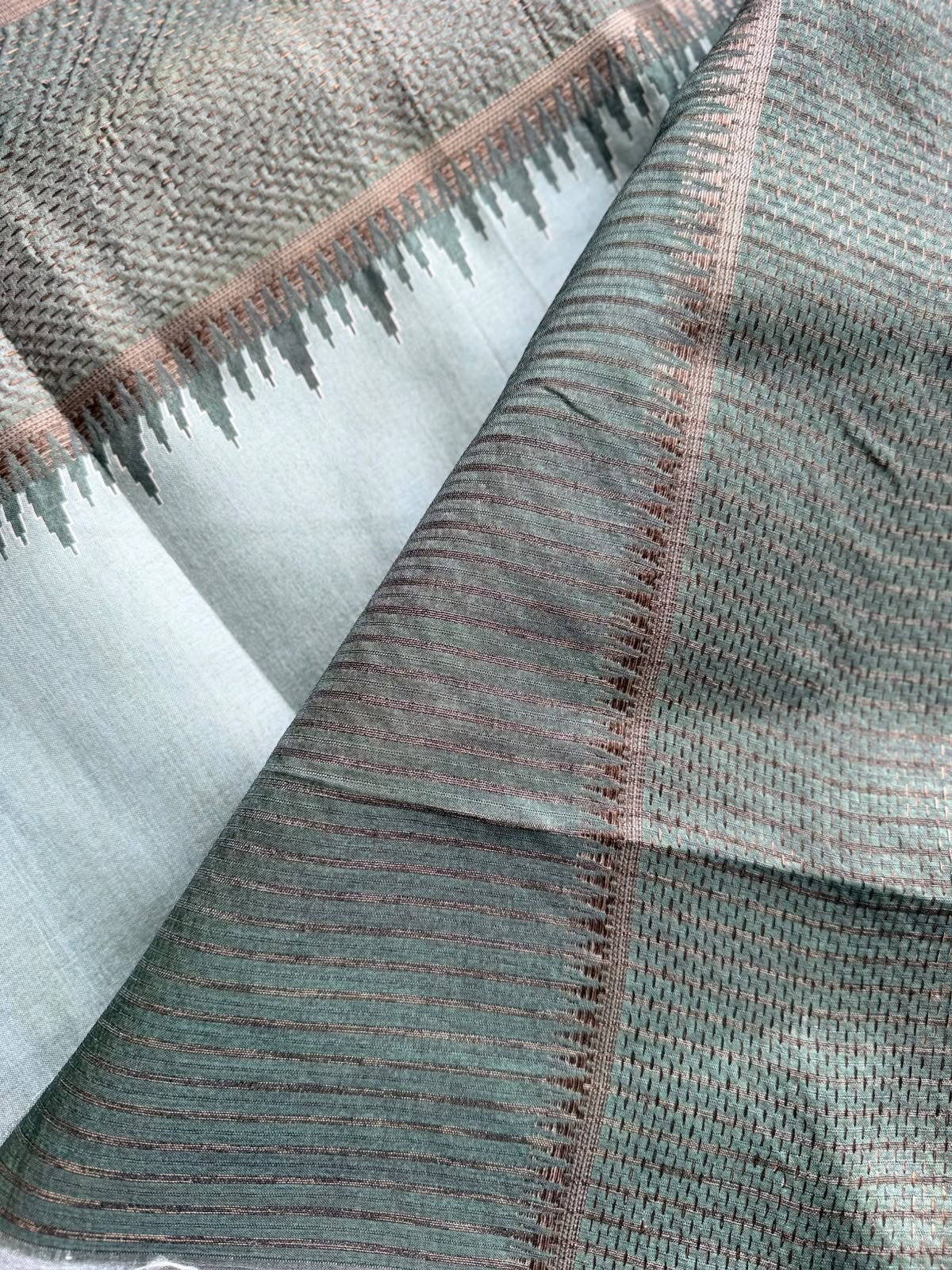 Green Semi Tussar Saree 110