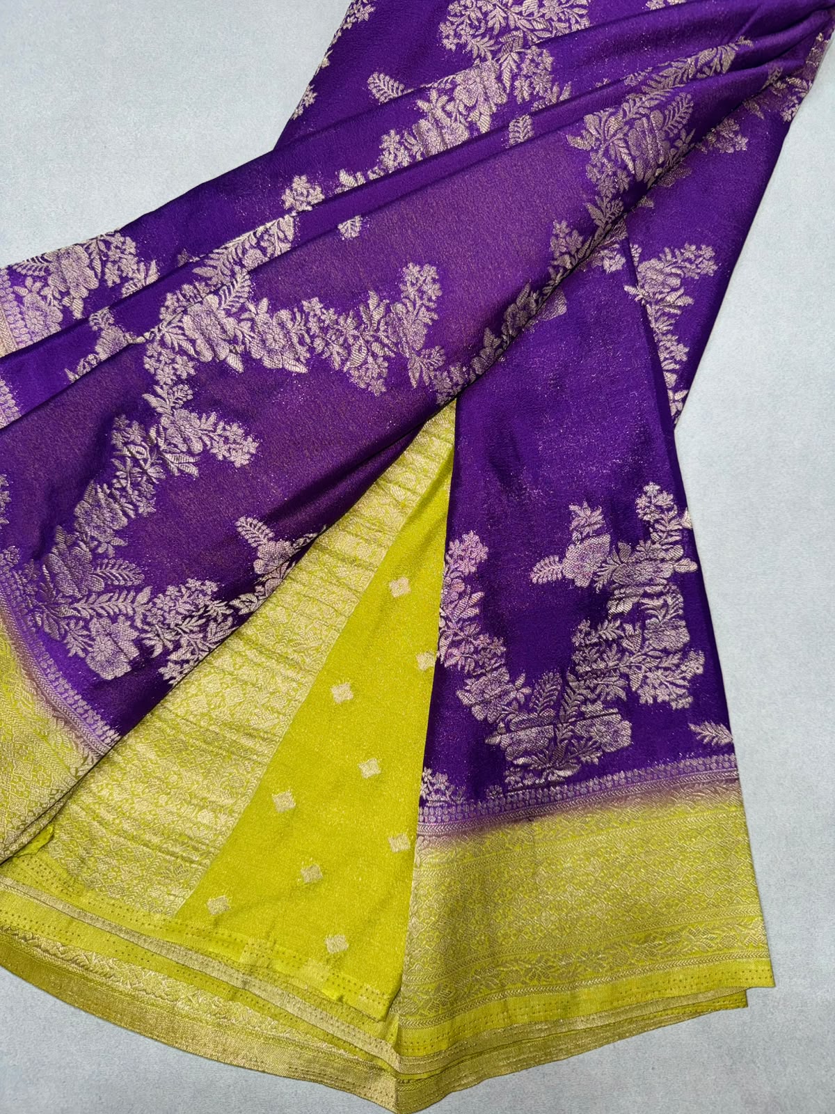 Purple Semi Georgette Saree 110