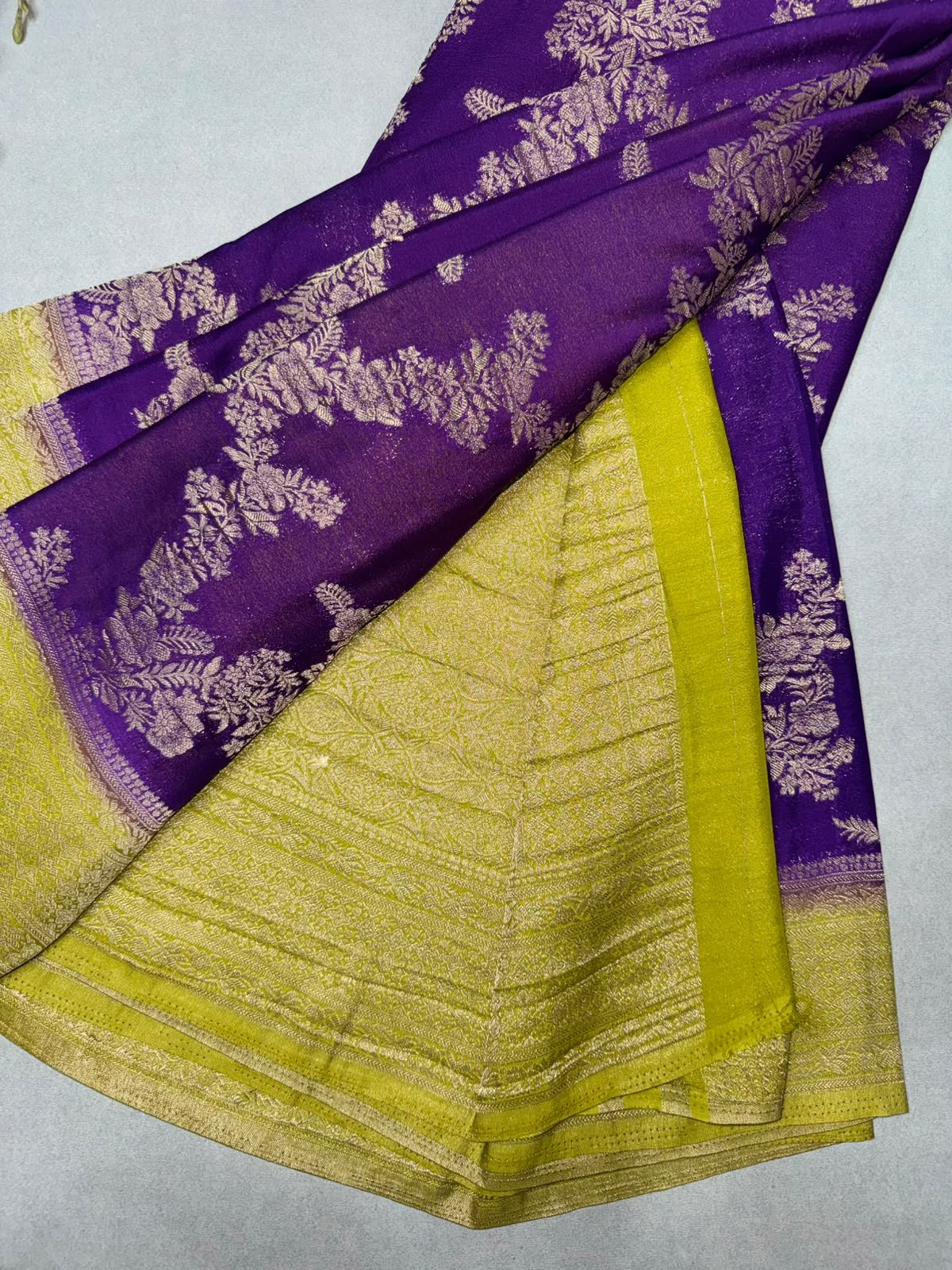 Purple Semi Georgette Saree 110