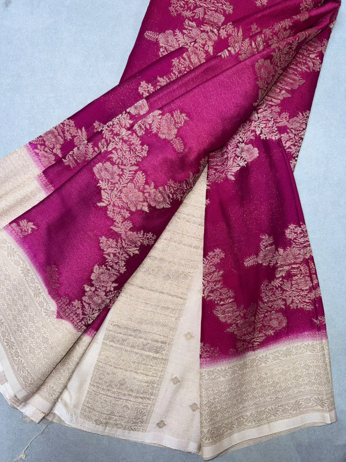 Magenta Semi Georgette Saree 110