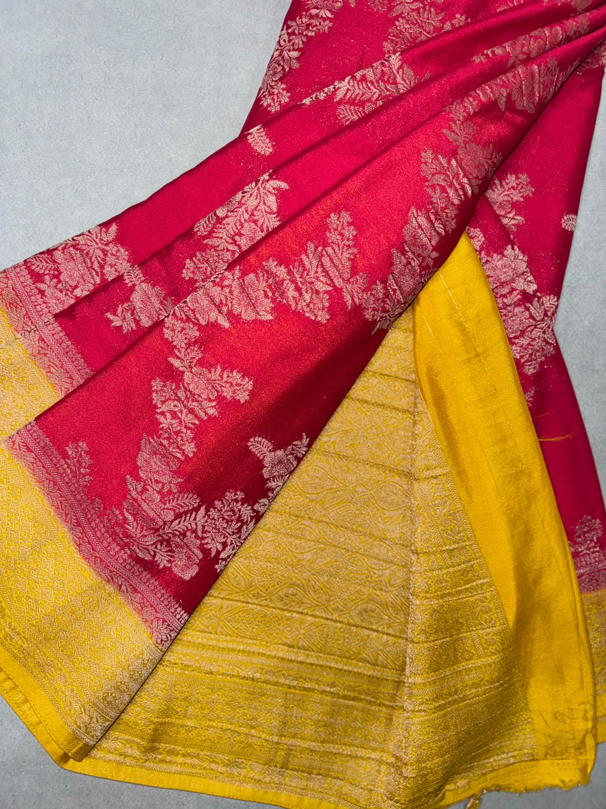 Red Semi Georgette Saree 110
