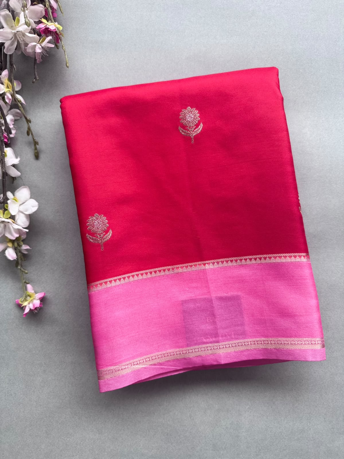 Red Semi Silk Saree 110