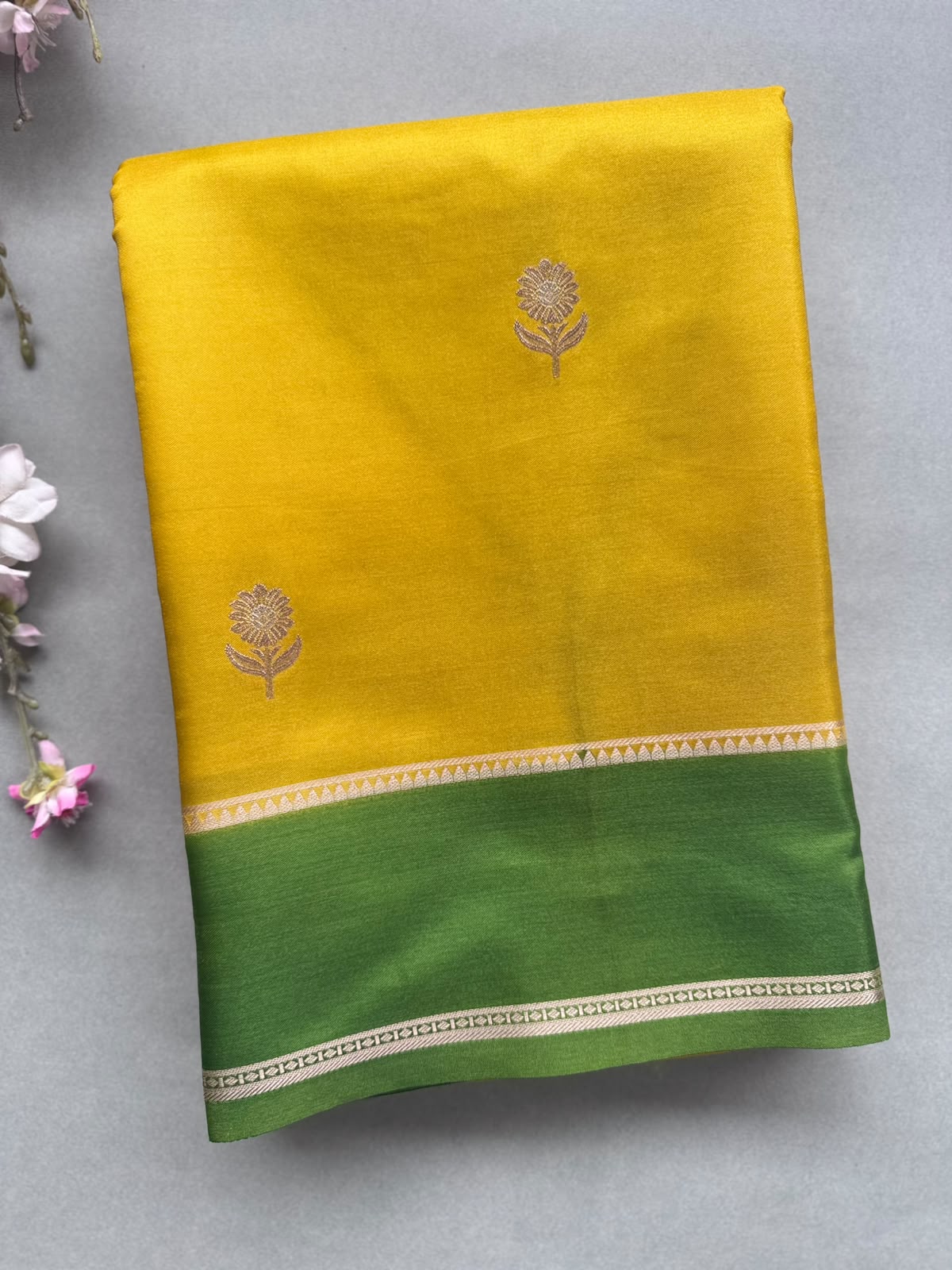 Yellow Semi Silk Saree 110
