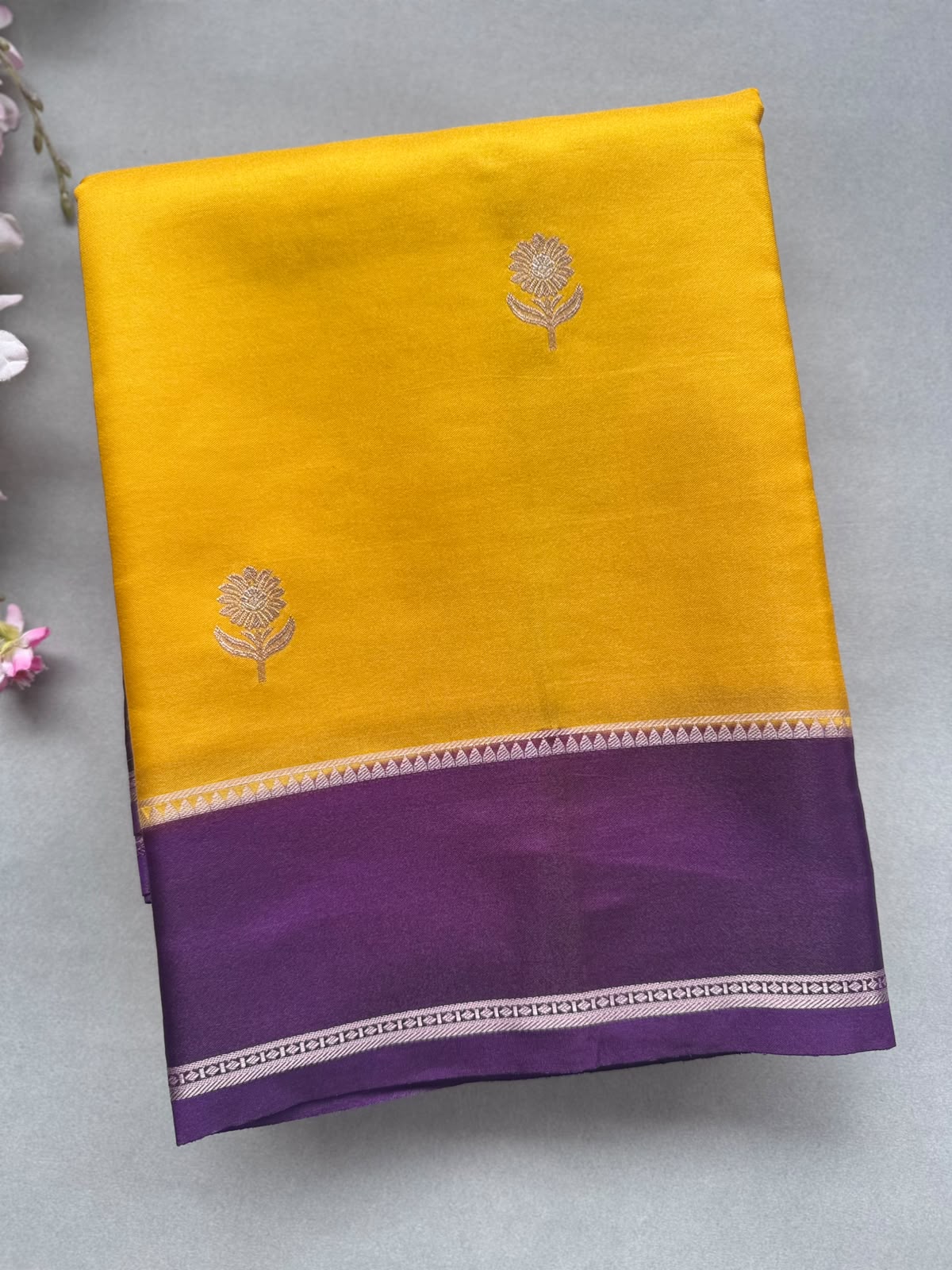 Yellow Semi Silk Saree 110