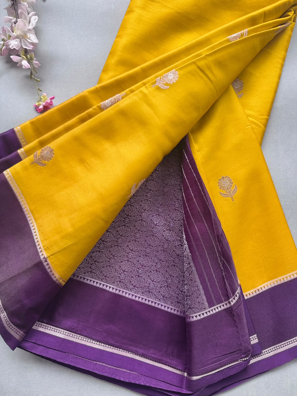 Yellow Semi Silk Saree 110