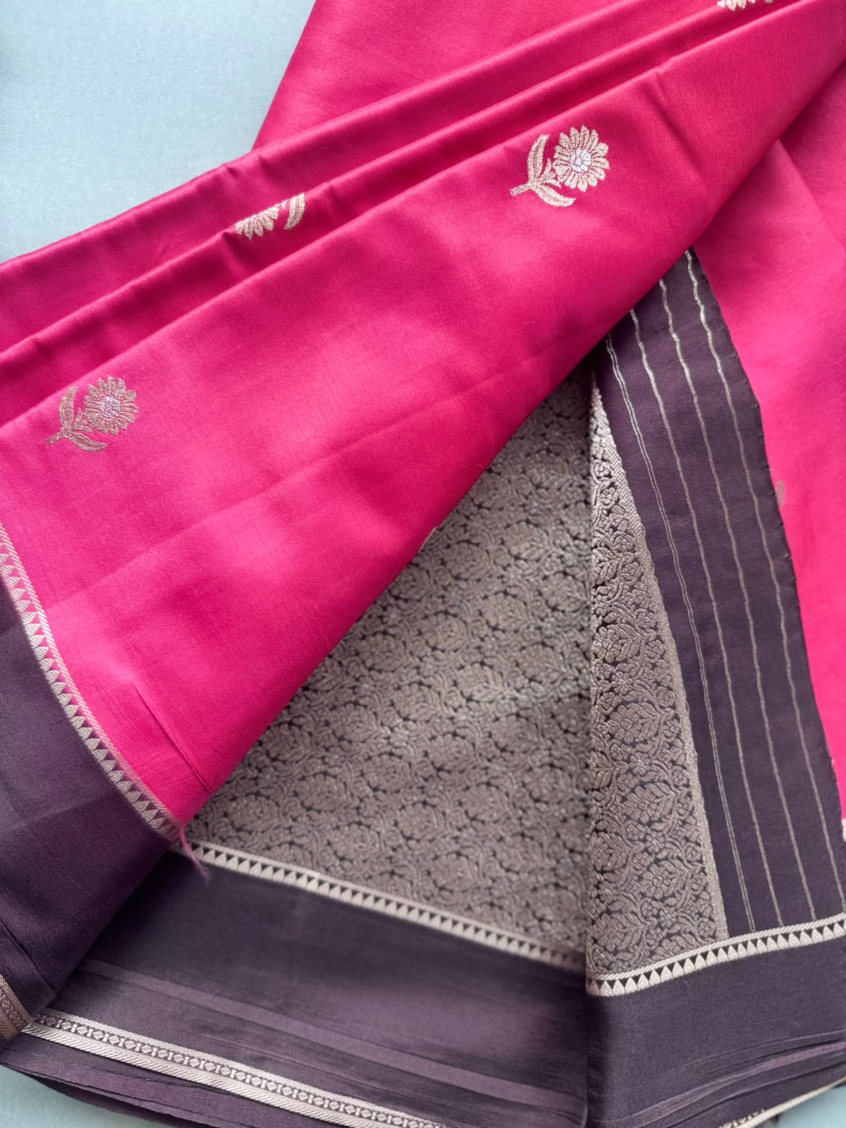 Pink Semi Silk Saree 110