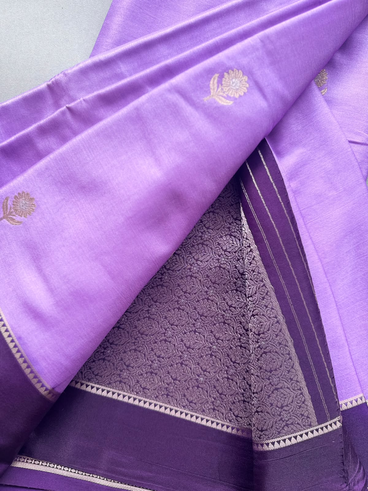 Lavender Semi Silk Saree 110