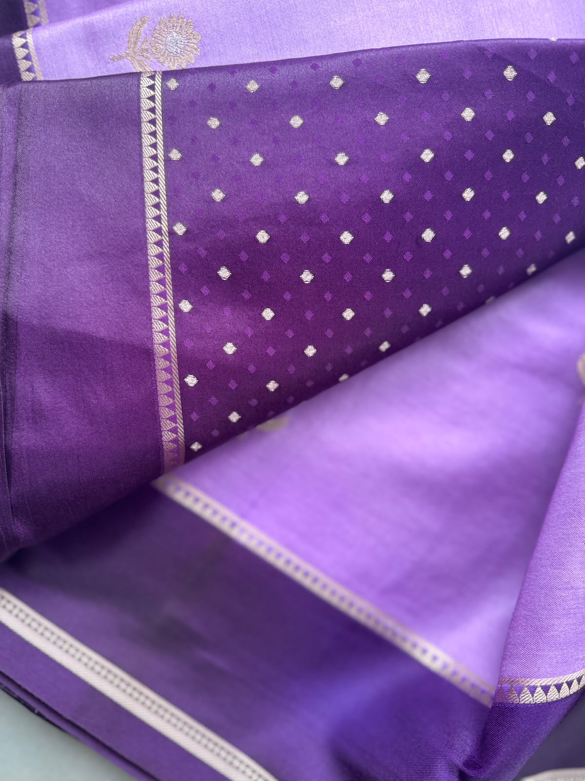 Lavender Semi Silk Saree 110