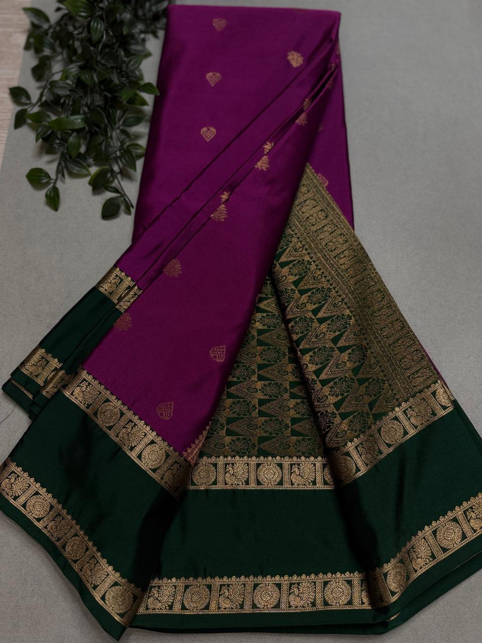 Magenta Semi Kanchi Saree 110