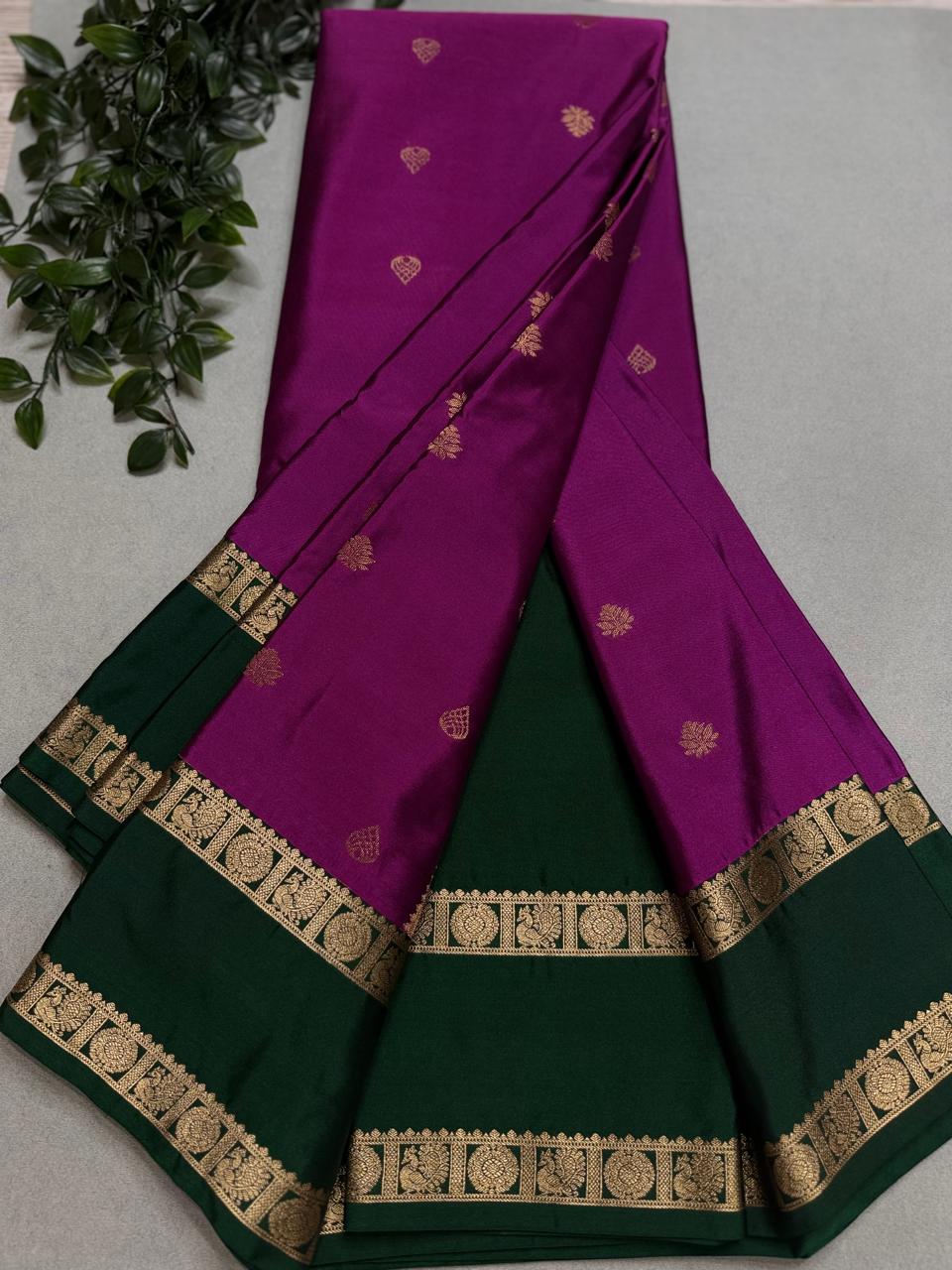 Magenta Semi Kanchi Saree 110