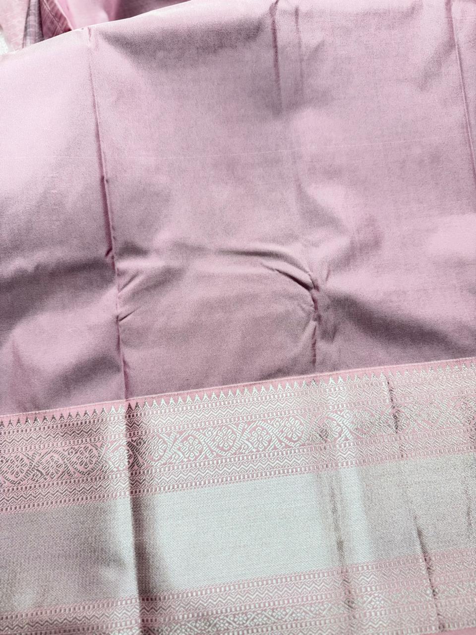 Bottle Green Checks Semi Kanchi Saree 110