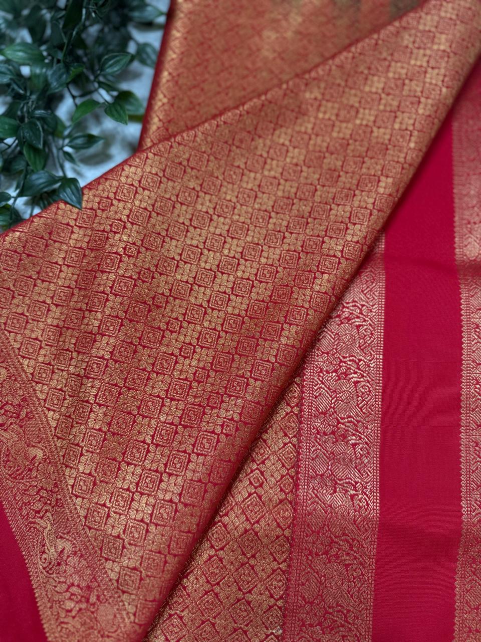 Black n White Checks Semi Kanchi Saree 110