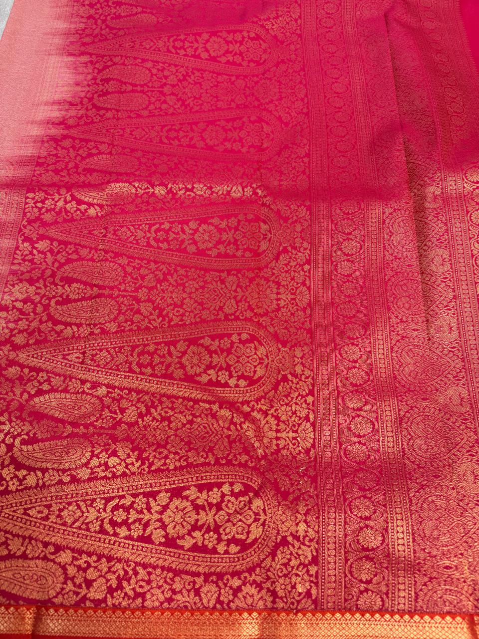 Cream Semi Kanchi Saree 110